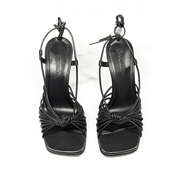 JW Anderson Women's Lamb Ankle Tie Chain High Heel Sandals Size 37 (MSRP $850) - Picture 6 of 12